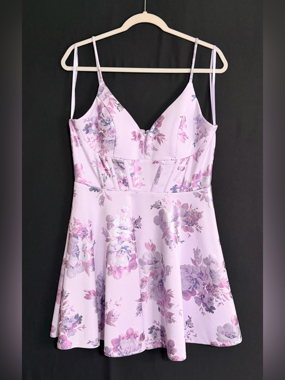 City Streets Lilac Spaghetti-Strap Dress